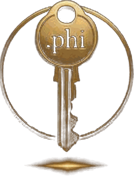 Une clé dorée gravée .phi — recevoir : votre adresse souveraine